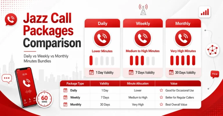 Jazz Call Packages 2026 — Daily, Weekly & Monthly Minutes Bundles