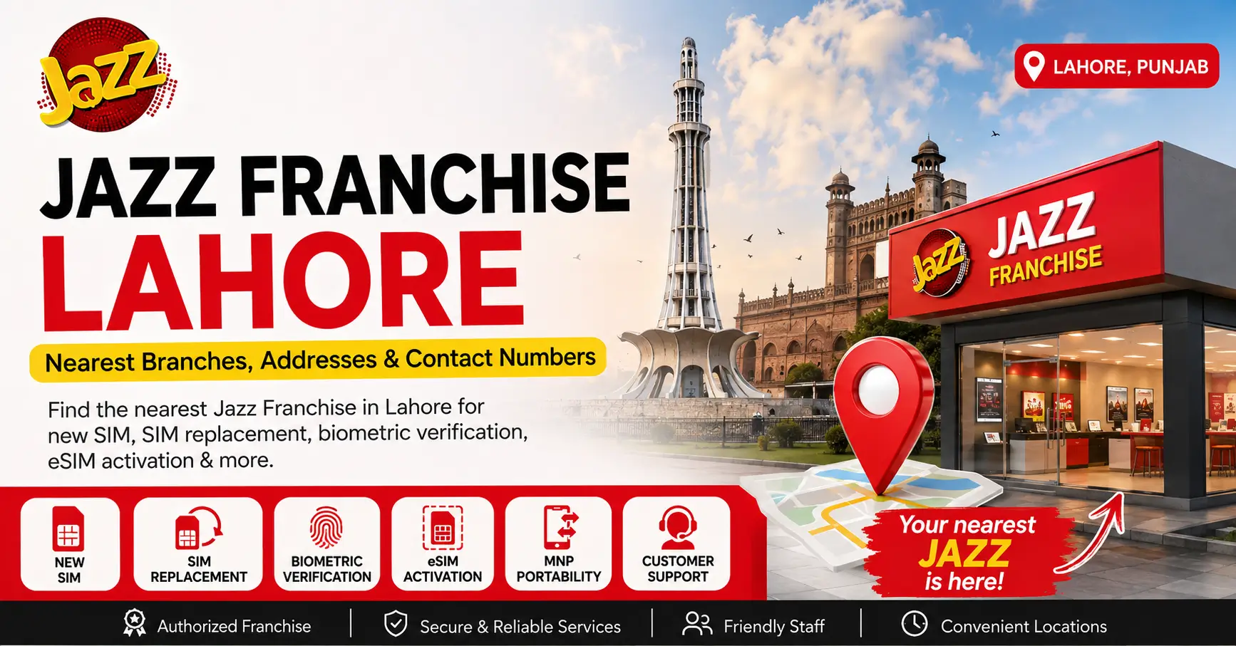 Jazz Franchise Lahore – Addresses & Contact Numbers