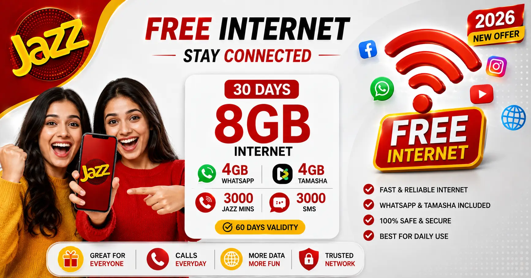 Jazz Free Internet Code 2026 – Latest Free MB Codes