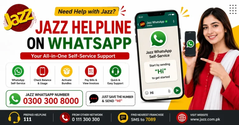 Jazz Helpline Number WhatsApp 2026 – Customer Care