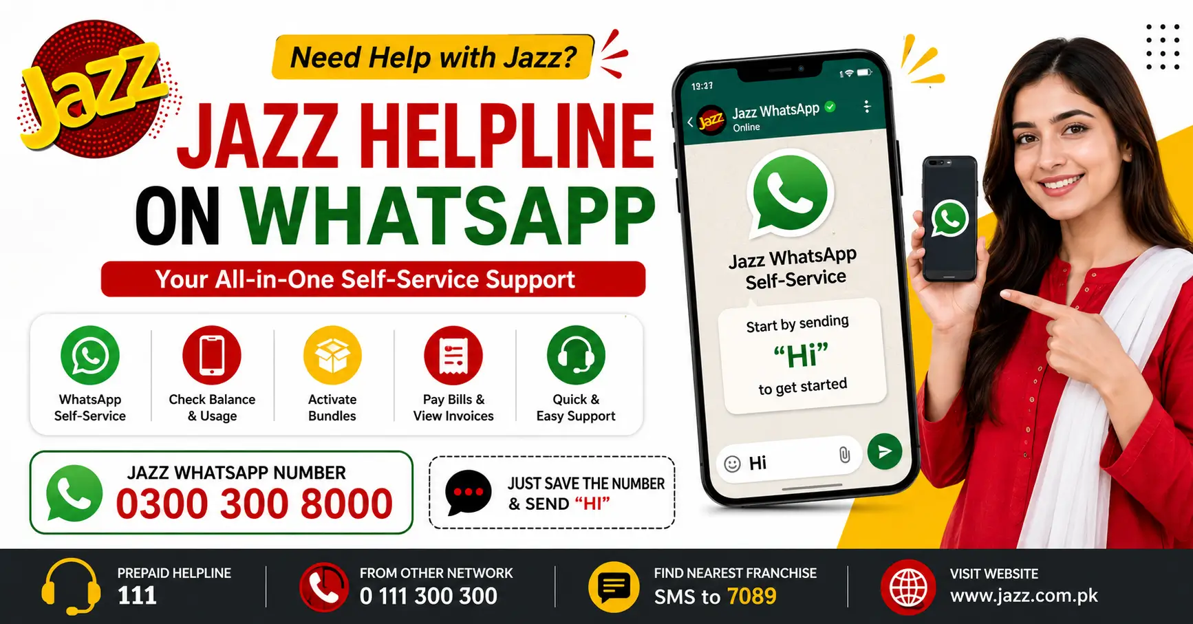 Jazz Helpline Number WhatsApp 2026 – Customer Care