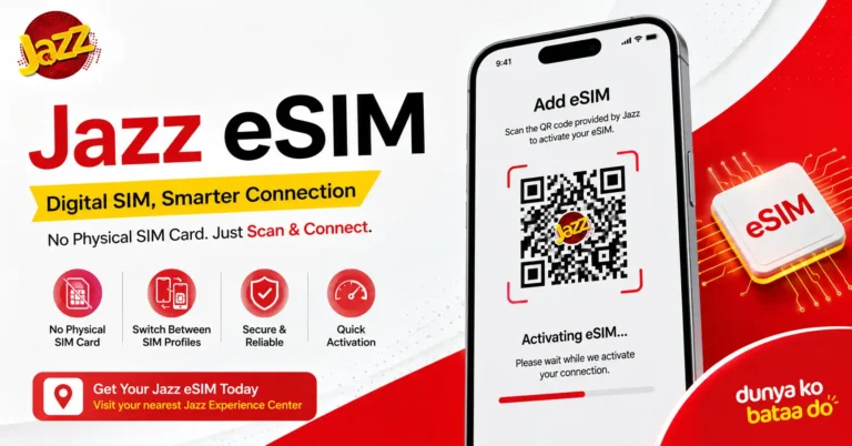 Jazz eSIM Price in Pakistan — 2026 latest update