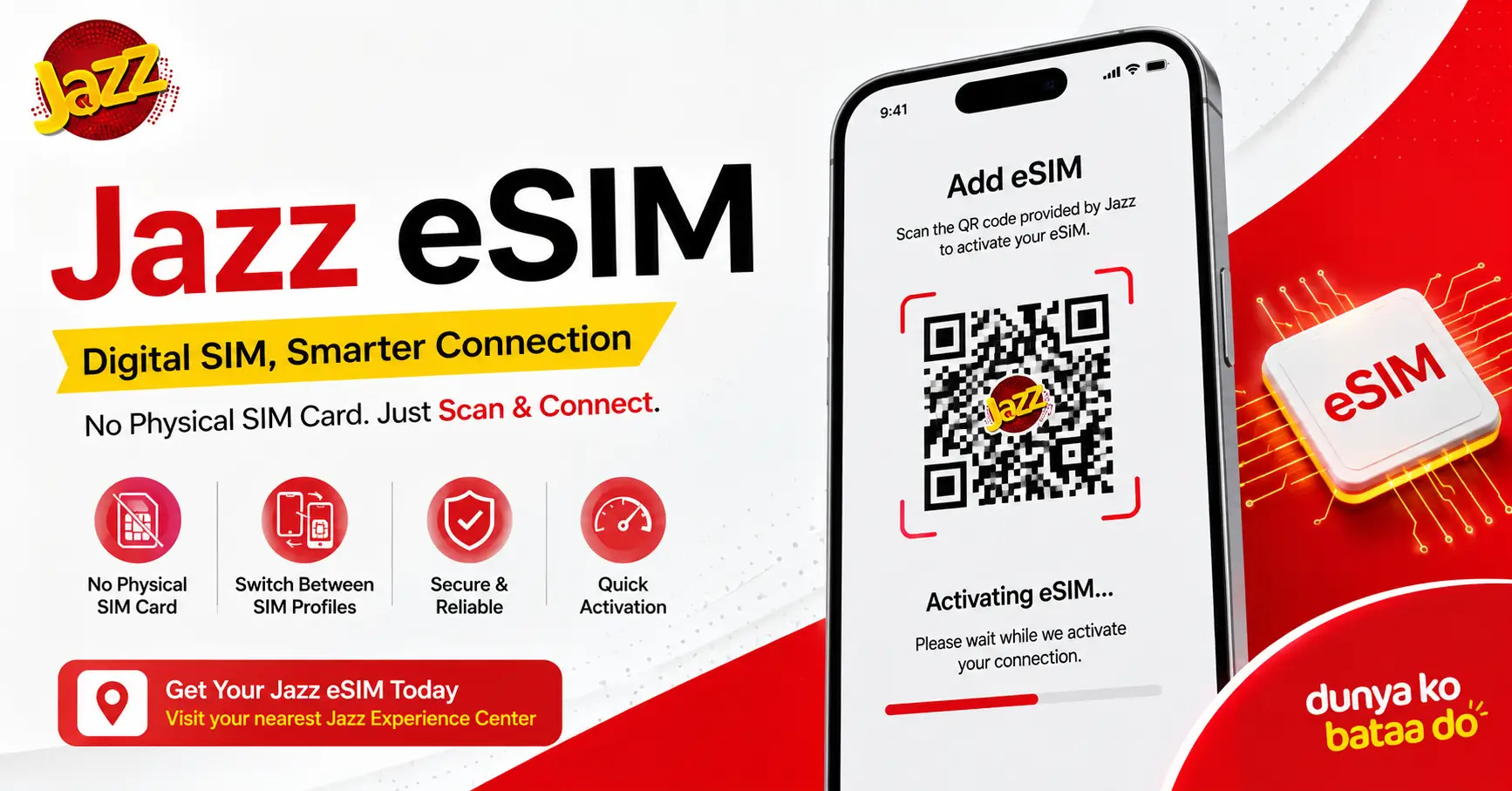 Jazz eSIM Price in Pakistan — 2026 latest update